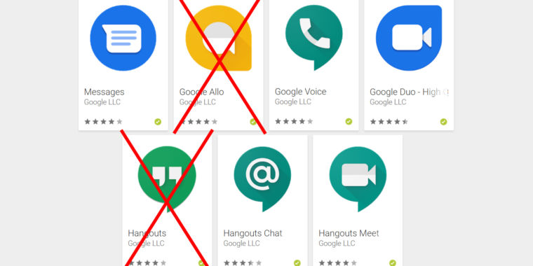 photo of Google promises to shut down two of its seven messaging apps image