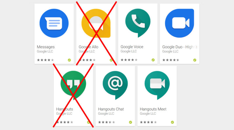 google hangouts alternative mightytext allo