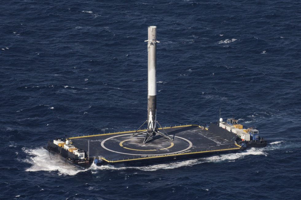 SpaceX's first droneship landing occurred in April, 2016.