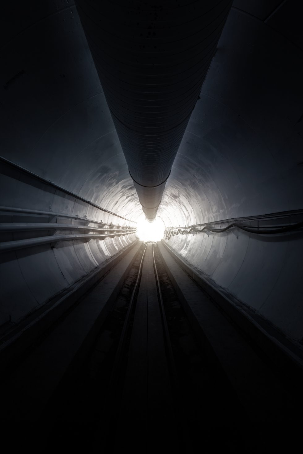 A light at the end of The Boring Company tunnel.