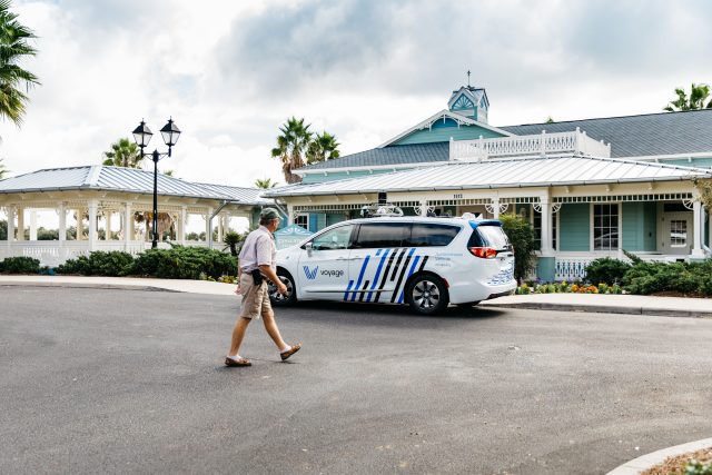 A Voyage car at the Villages, a retirement community in Florida.