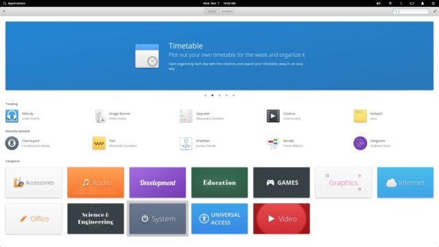 The AppCenter in elementary OS.