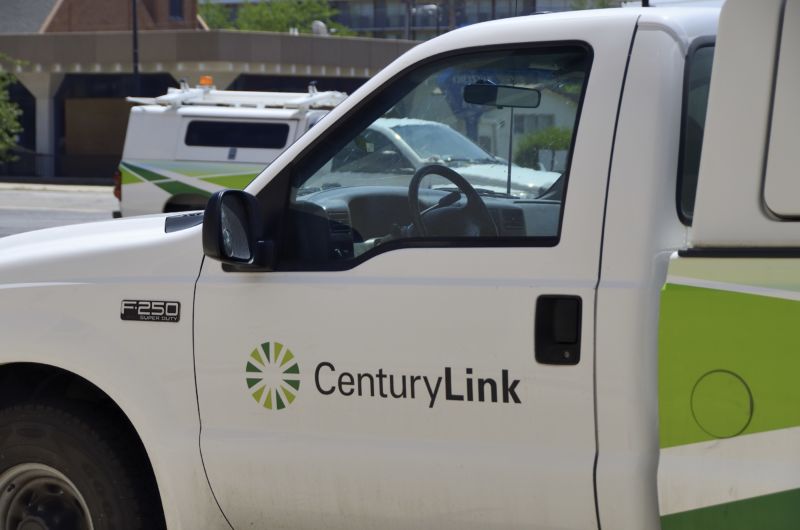 A CenturyLink worker's van.