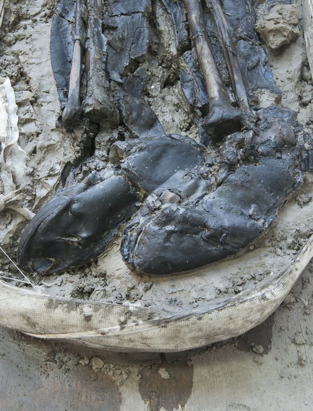 They're a little worse for wear, but these boots contain a wealth of information about a medieval man's daily life.