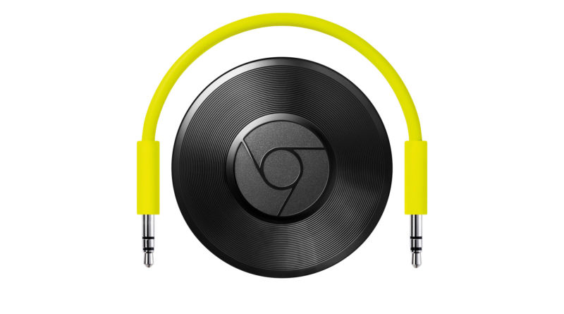 O Chromecast Audio permite conectar praticamente qualquer dispositivo de áudio ao ecossistema de elenco através de uma tomada de 3,5 mm. RASGAR