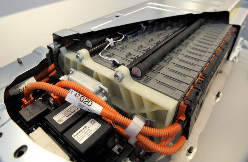 A Toyota Prius battery