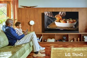 Family watching LG TV