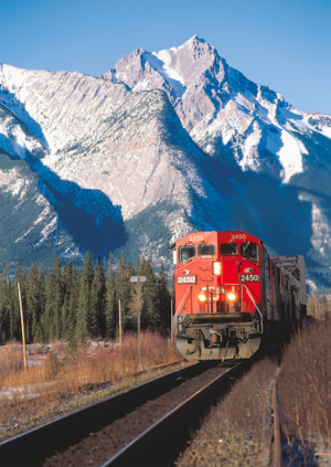 A Canada National Railway Co. train in Alberta.
