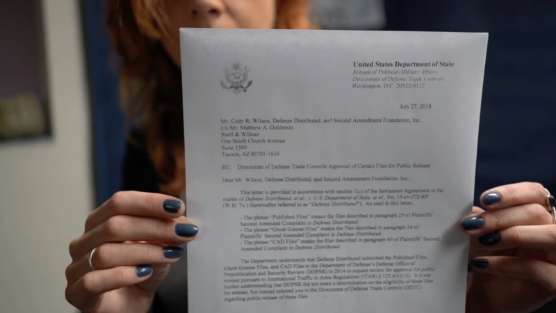 DefDist's Paloma Heindorff holds up the letter from the Department of State that started it all.