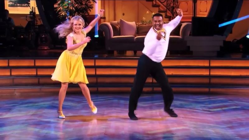 Actor Alfonso Ribeiro shows off "The Carlton" during a <em>Dancing with the Stars</em> performance.