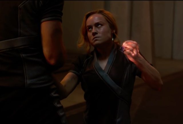 captain marvel glowing hands