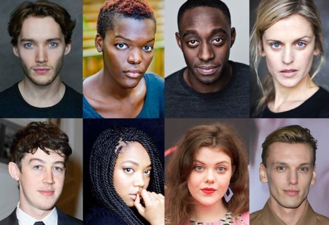 Newly announced <em>Game of Thrones</em> prequel cast members: (top, left to right) Toby Regbo, Sheila Atim, Ivanno Jeremiah, Denise Gough; (bottom, left to right) Alex Sharp, Naomi Ackie, Georgie Henley, Jamie Campbell Bower.