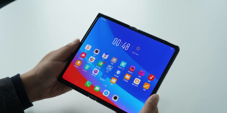 Oppo's foldable smartphone is another futuristic wraparound display device