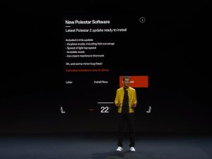 High-tech automobile dashboard.