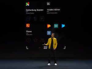 High-tech automobile dashboard.