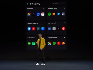 High-tech automobile dashboard.