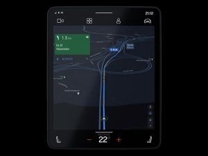 High-tech automobile dashboard.