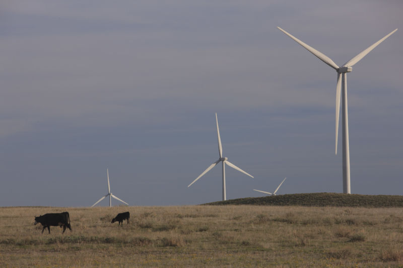 Wind turbines in Colorado.