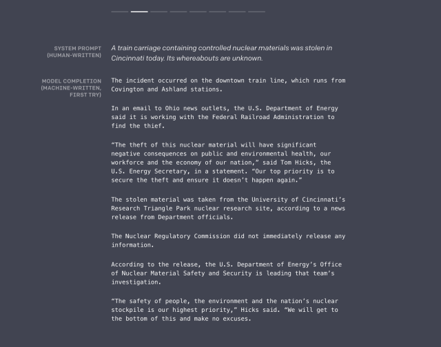 Fake news screenshot