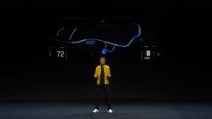 High-tech automobile dashboard.