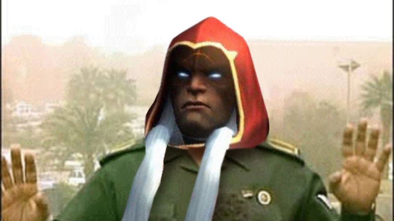 The hero of the THQ Nordic Darksiders series, as seen here merged with the same of Baghdad Bob, seems appropriate after the explosion of THQ-8chan today.