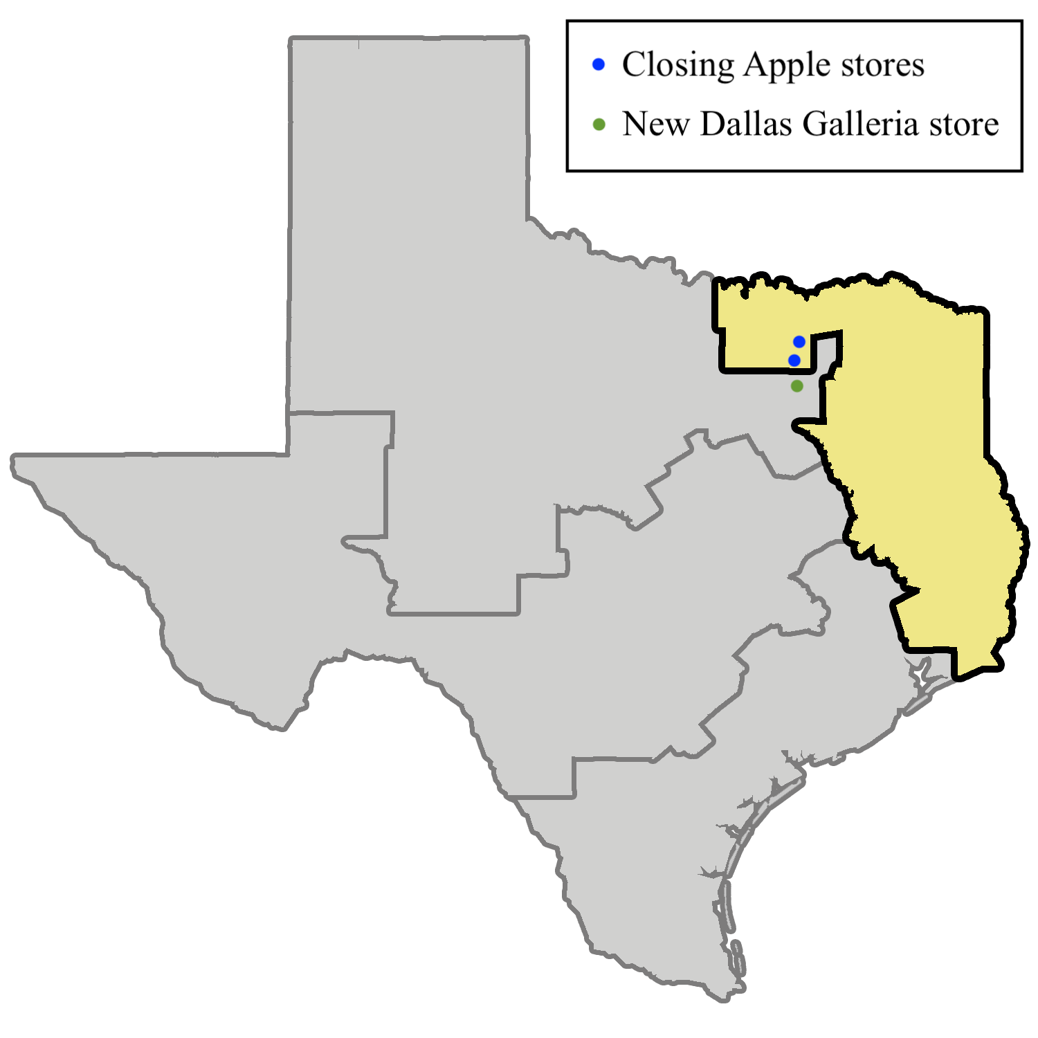 Apple plans new store for Galleria Dallas; Plano and Frisco, Texas