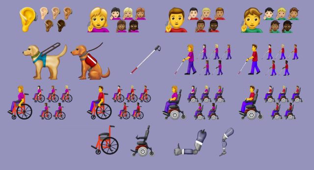 Pictures of the new emojis for 2019.