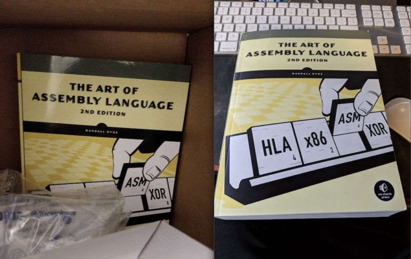 At left, a counterfeited No Starch book. At right, the real deal.