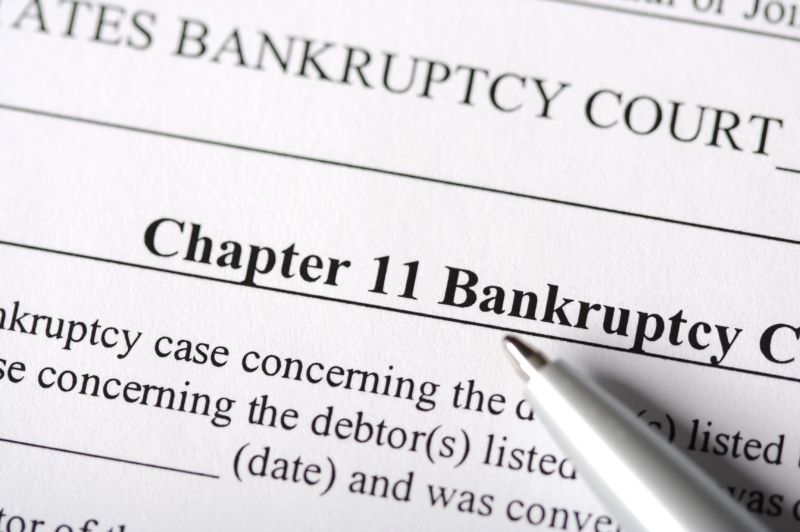 A legal document for declaring Chapter 11 bankruptcy.