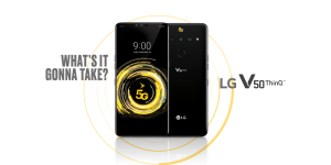 Pictures of the LG V50.
