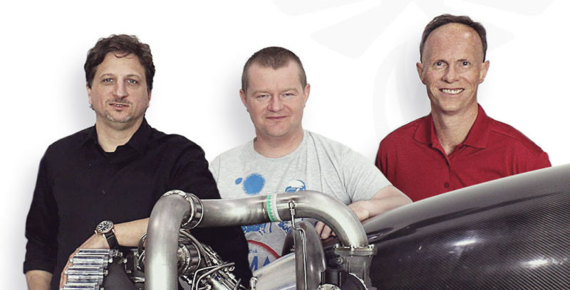 Firefly Aerospace's board of directors in the late 2010s: Tom Markusic, Max Polyakov, and Mark Watt. 