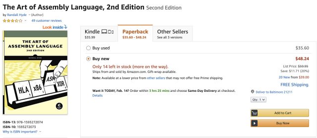 Even the photo for the book's main listing on the Amazon marketplace is of a fake, showing a misaligned spine image.