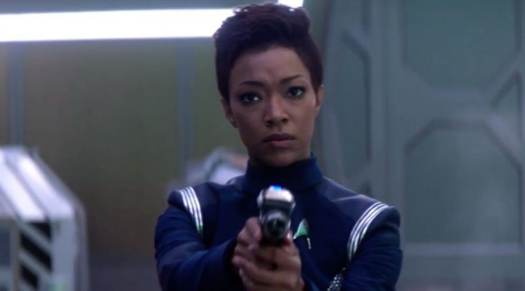 <em> Discovery</em> lead</p>
<p>Sonequa Martin-Green as Starfleet officer Michael Burnham.</p>
<p>” ><figcaption class=