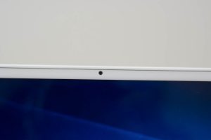 The new webcam on top of the Dell XPS 13's display panel.