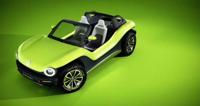 green buggy car