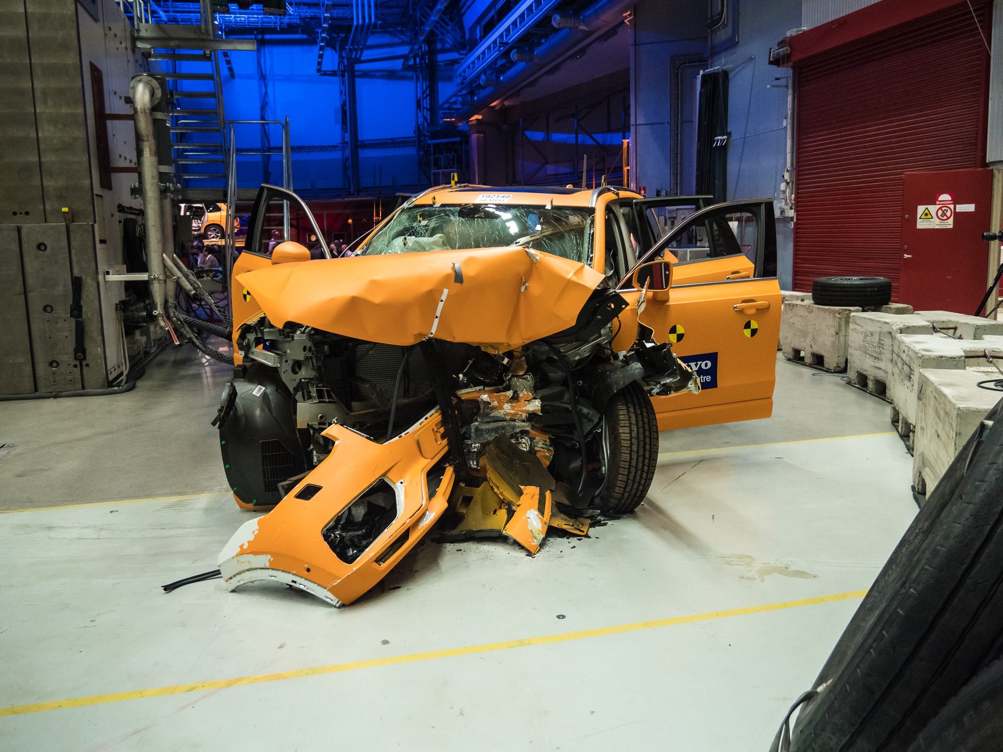 A Volvo XC90 that has been crash-tested