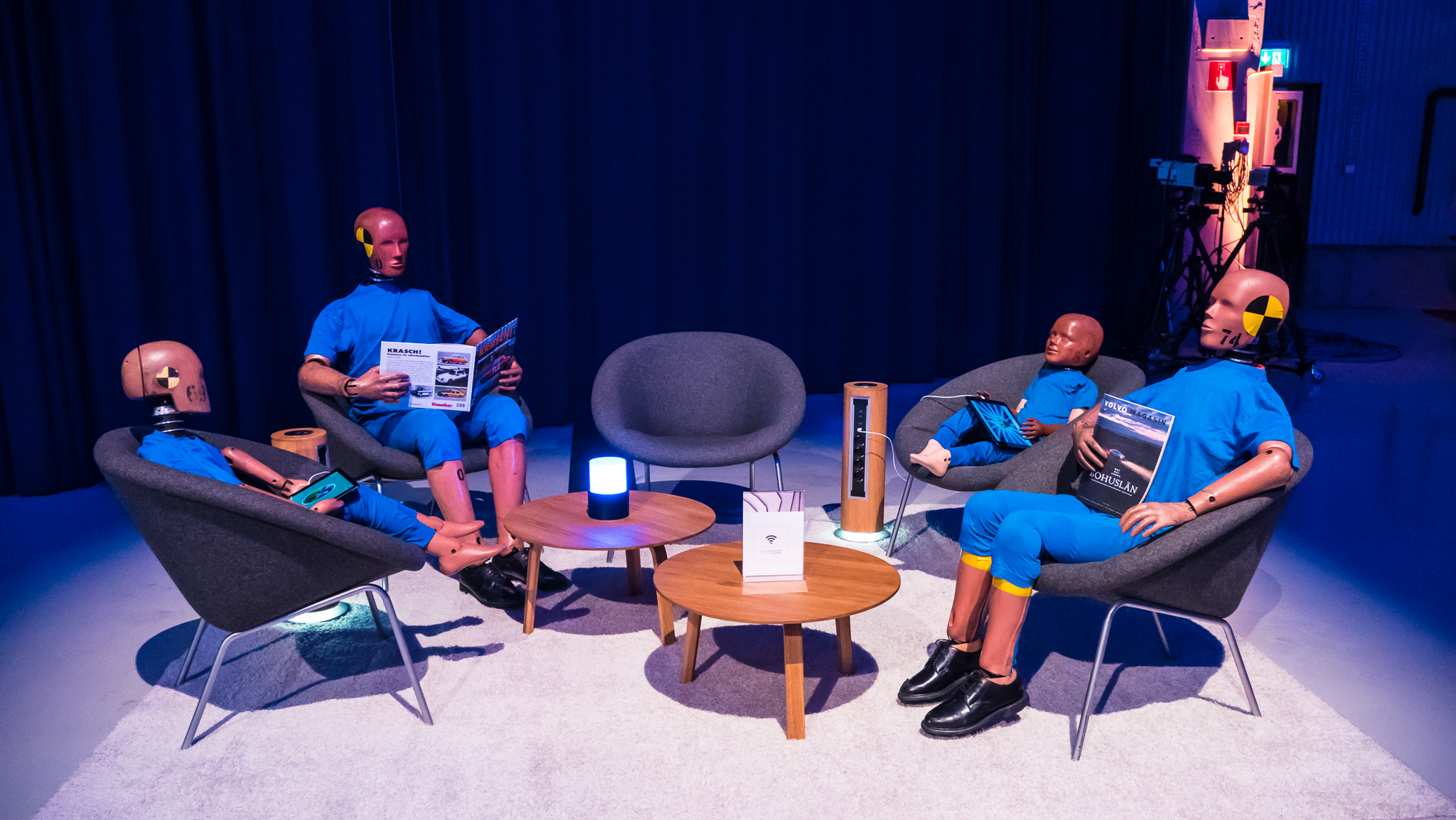 A family of Volvo crash test dummies
