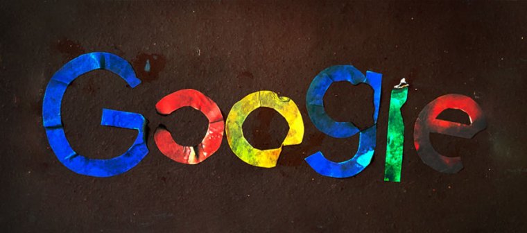 Versión deteriorada del logotipo de Google.