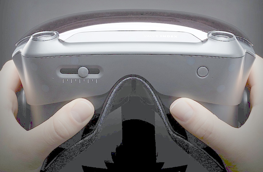 A high-contrast look at a few mysterious dots on the newly revealed Valve Index VR headset.