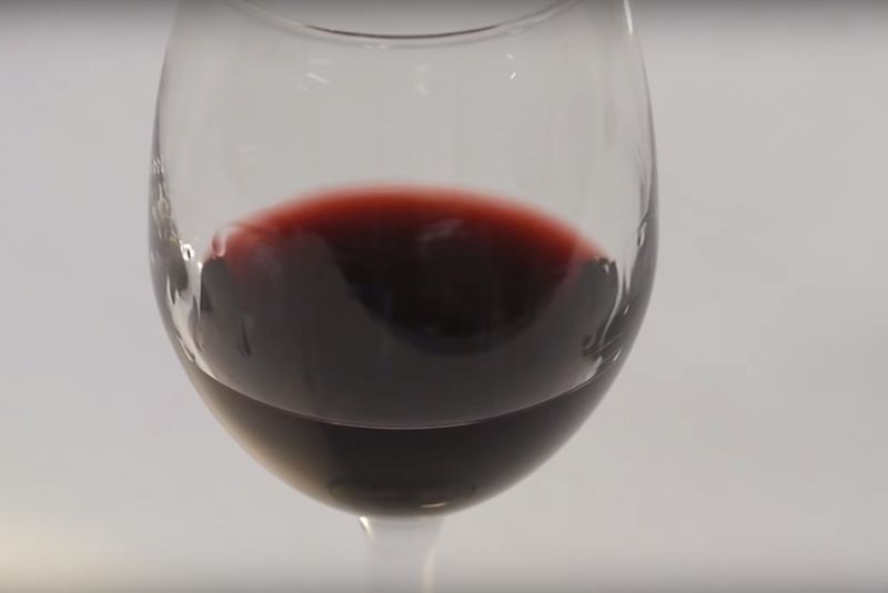 Wine tears are due to a difference in surface tension across the top of the wine, resulting from the alcohol evaporating faster than the water in the wine.