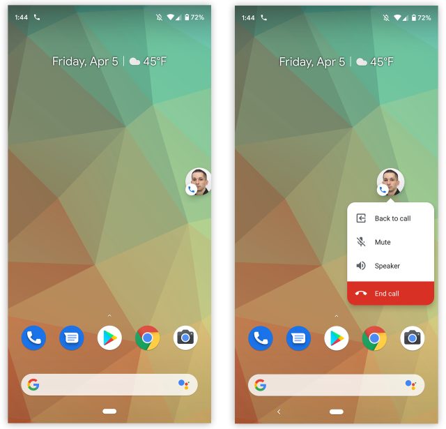 Pictures of Android Q Beta 2.