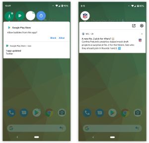 Pictures of Android Q Beta 2.