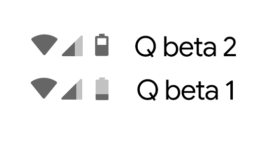 Pictures of Android Q Beta 2.