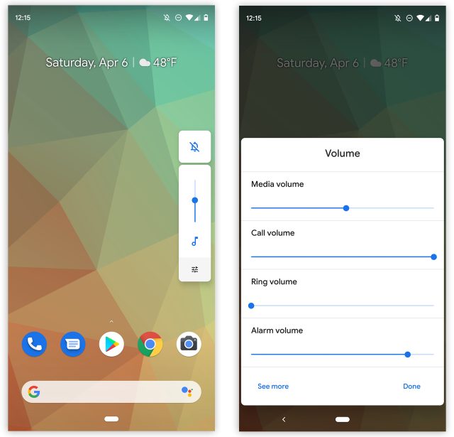 Pictures of Android Q Beta 2.