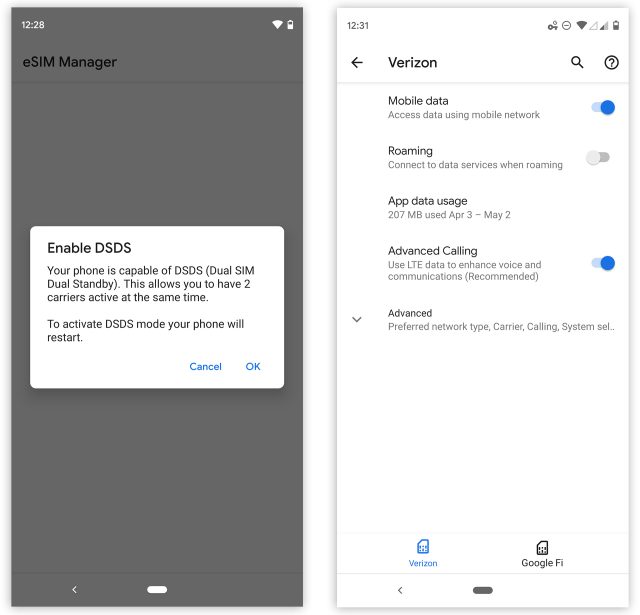 Pictures of Android Q Beta 2.