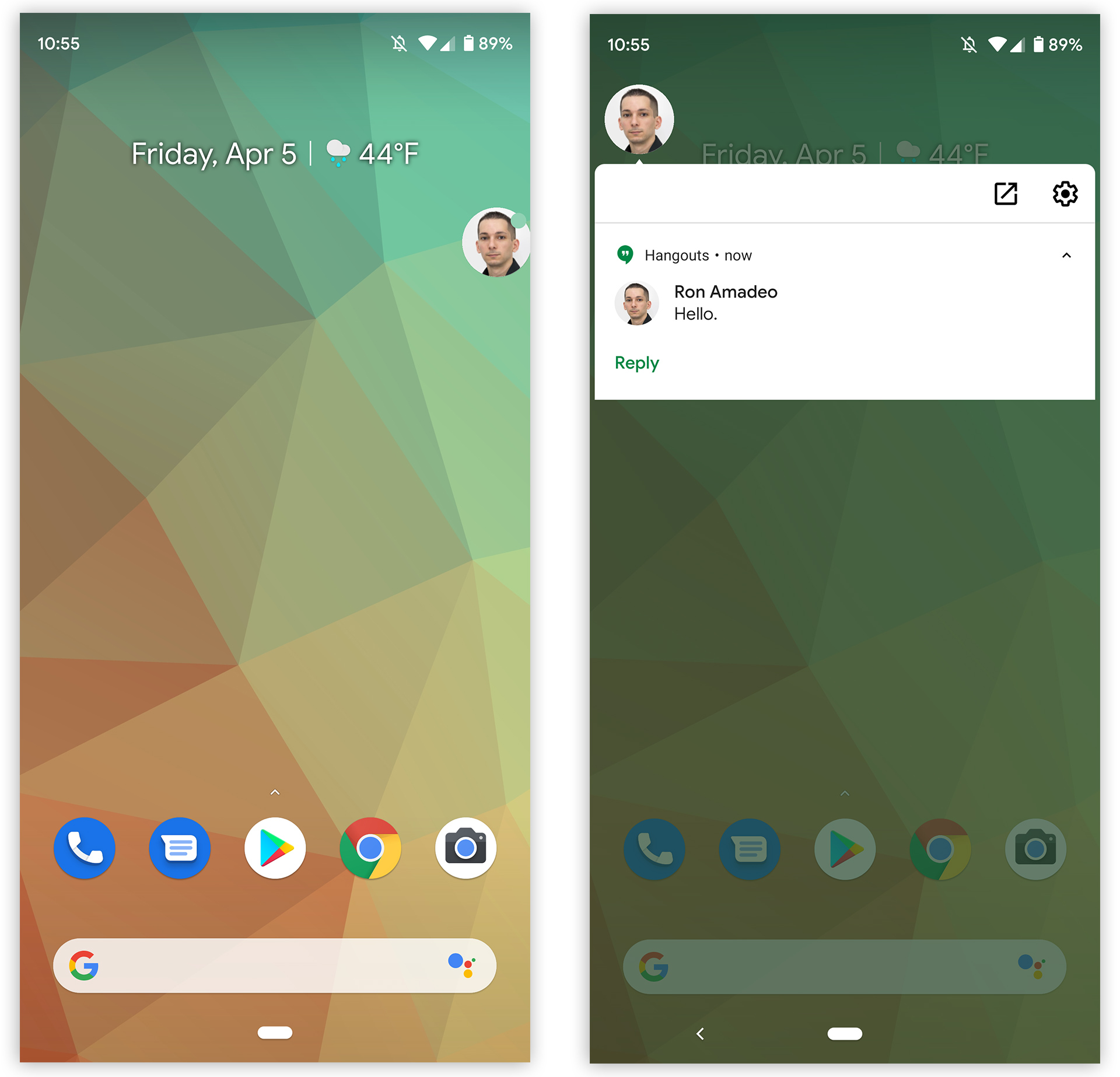 Pictures of Android Q Beta 2.