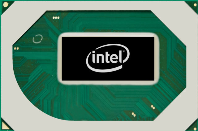 A representation of an H-series Coffee Lake mobile chip.