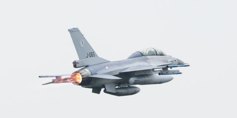 Dutch F-16 flies into its own bullets, scores self-inflicted hits