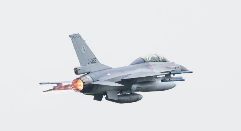 A Dutch Air Force F-16 had a close encounter with its own cannon shells in January.