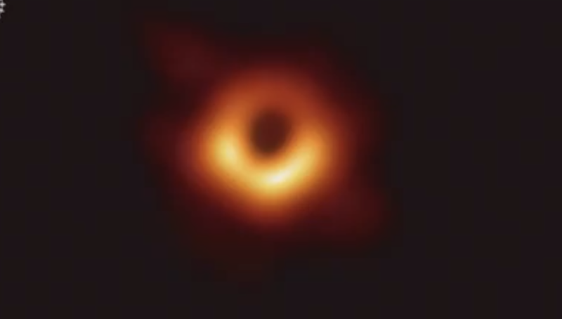 The first image of the environment around a black hole. As a matter of fact, it's not all dark.